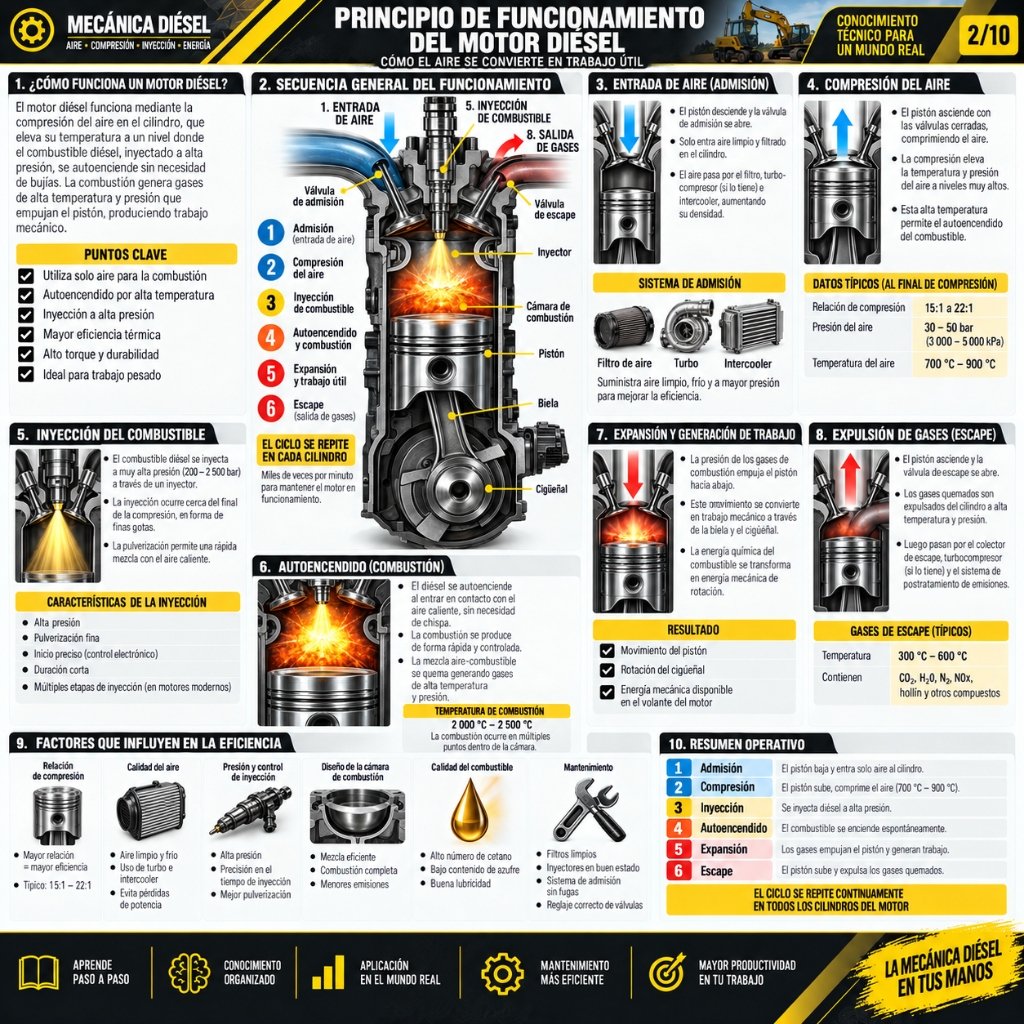 Principio de Funcionamiento del Motor Diésel