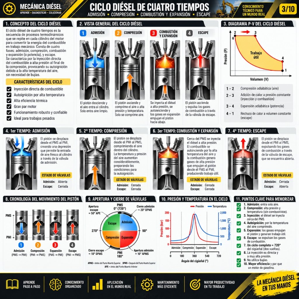 Ciclo Diésel de Cuatro Tiempos