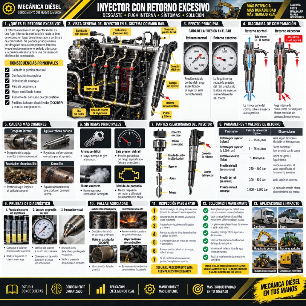 Inyector con Retorno Excesivo