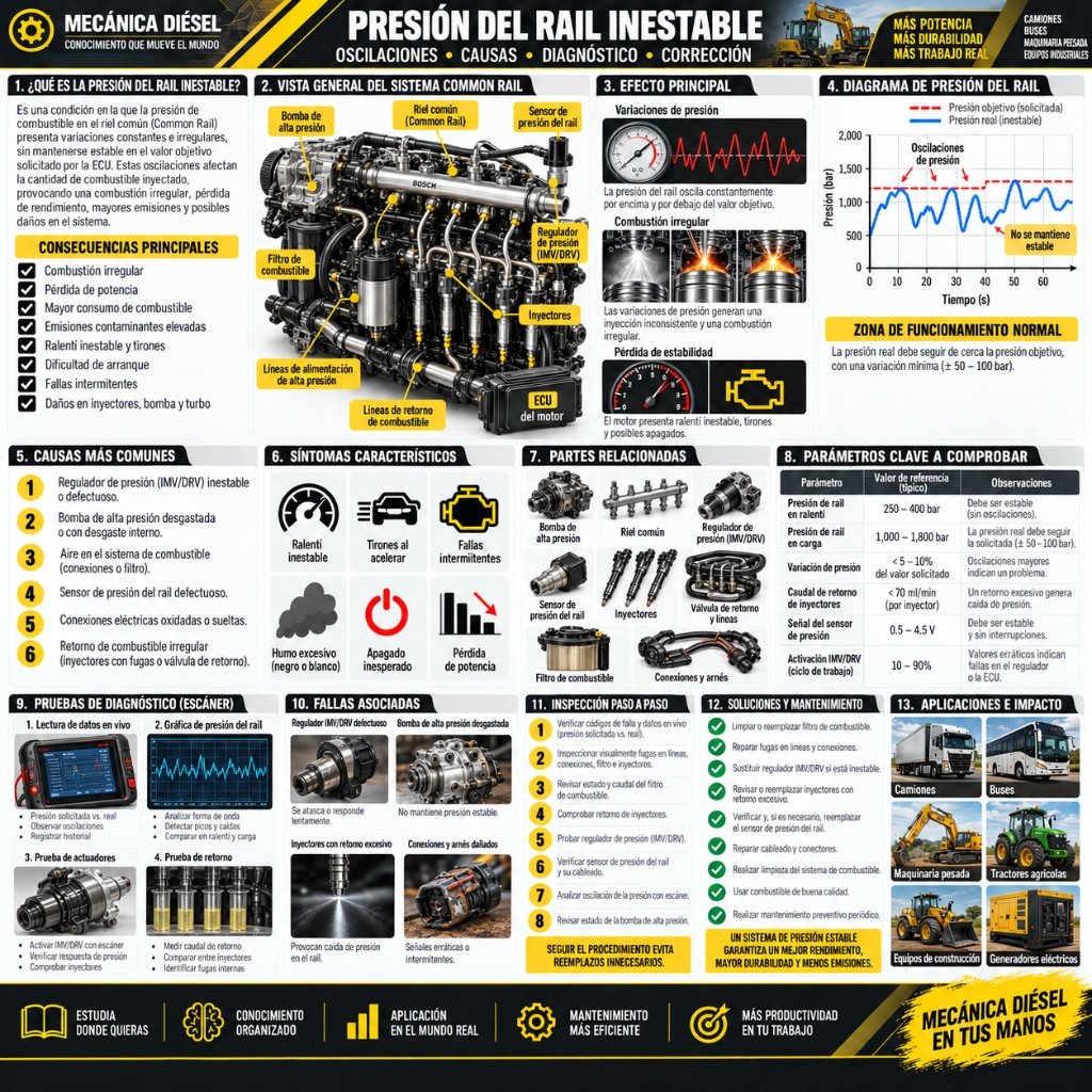 Presión del Rail Inestable