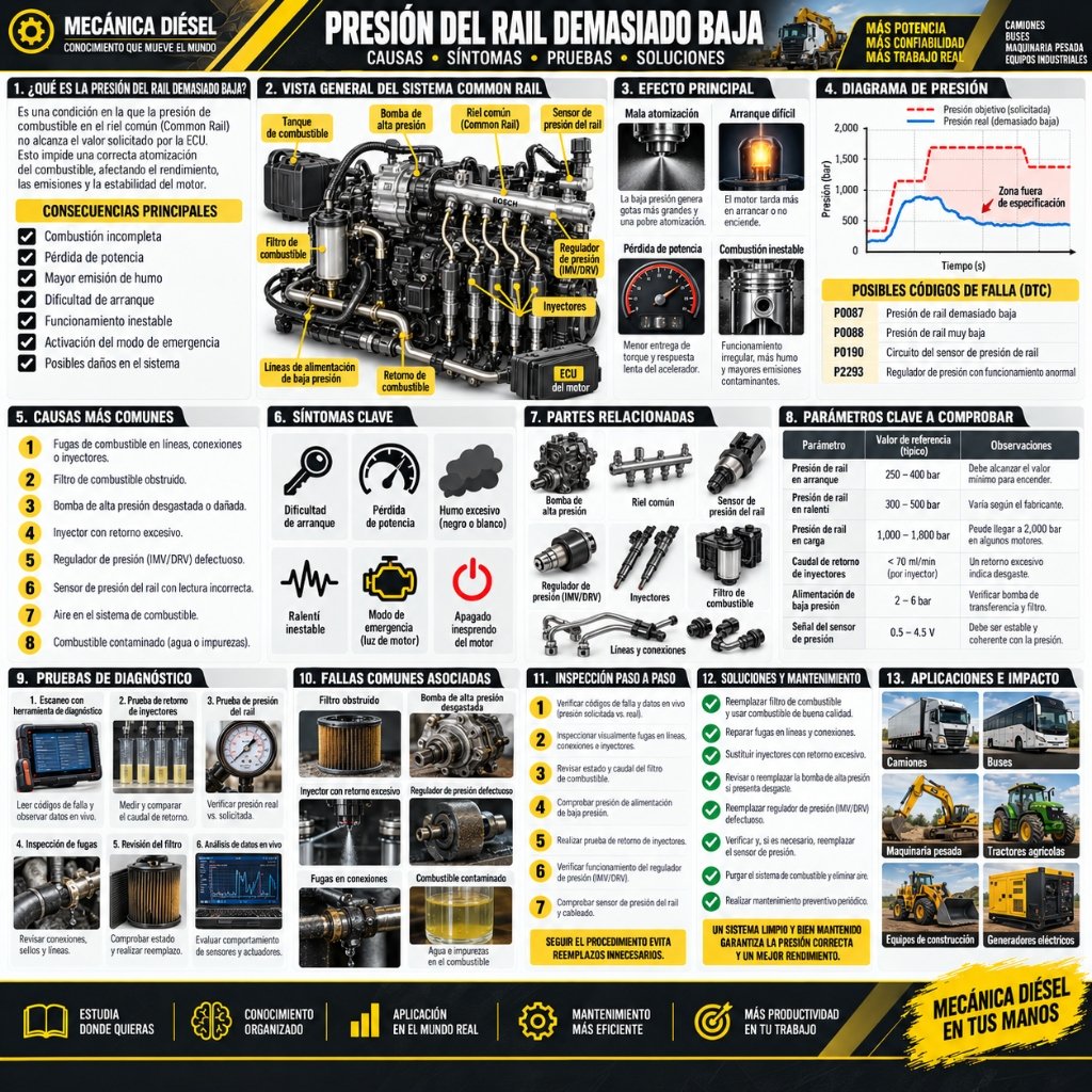 Presión del Rail Demasiado Baja